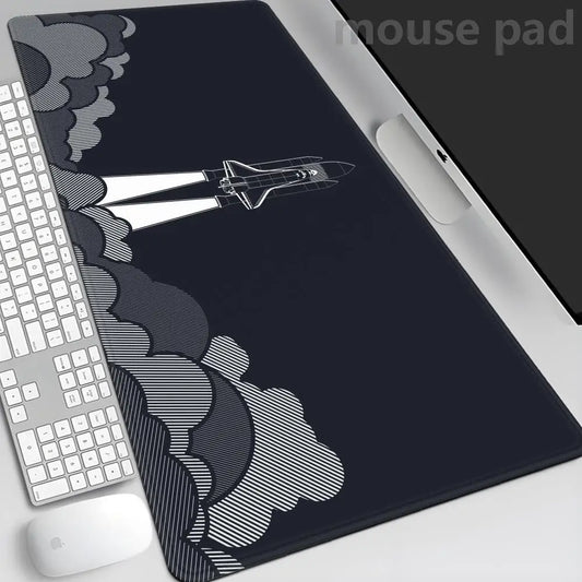 Japan Clouds Deskmat Black Carpet Large Gaming Mousepad Laptop Kawaii Computer Offices Mouse Pad Playmat Mouse Mats Accessories