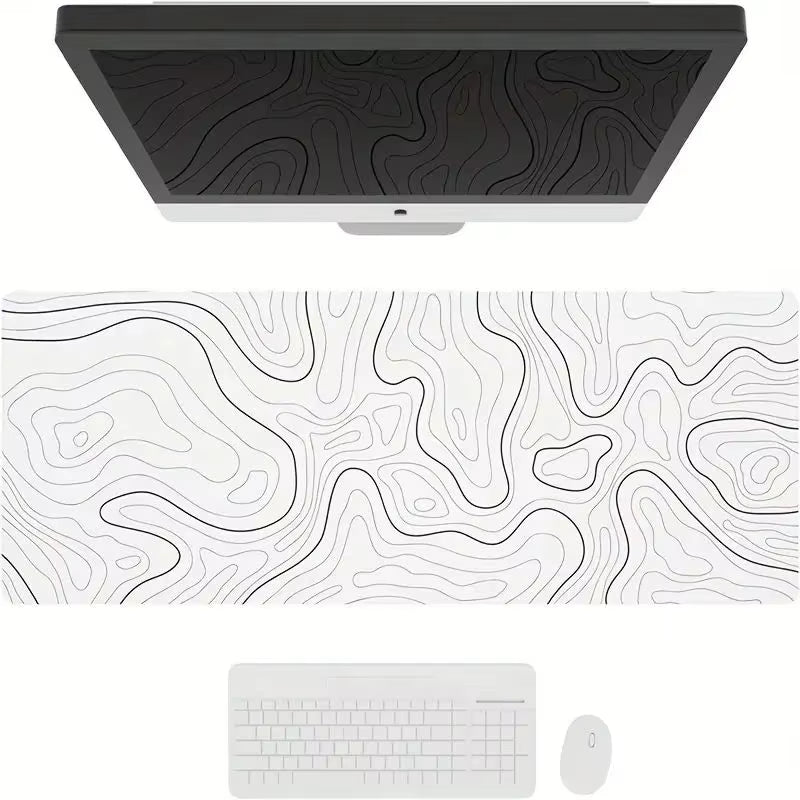 1PC Large Mouse Pad, Office Gaming Table Mat, Non-Slip Rubber Base Washable Mouse Pad for Work, Gaming and Office