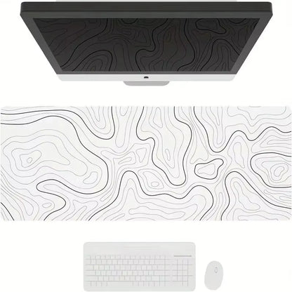 1PC Large Mouse Pad, Office Gaming Table Mat, Non-Slip Rubber Base Washable Mouse Pad for Work, Gaming and Office