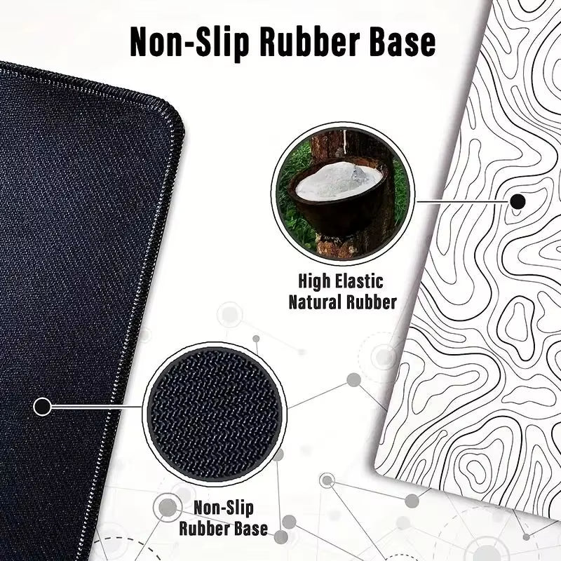 1PC Large Mouse Pad, Office Gaming Table Mat, Non-Slip Rubber Base Washable Mouse Pad for Work, Gaming and Office