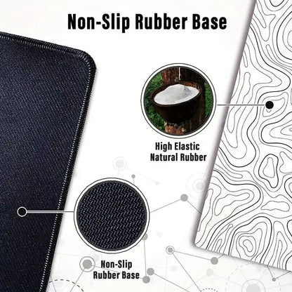1PC Large Mouse Pad, Office Gaming Table Mat, Non-Slip Rubber Base Washable Mouse Pad for Work, Gaming and Office