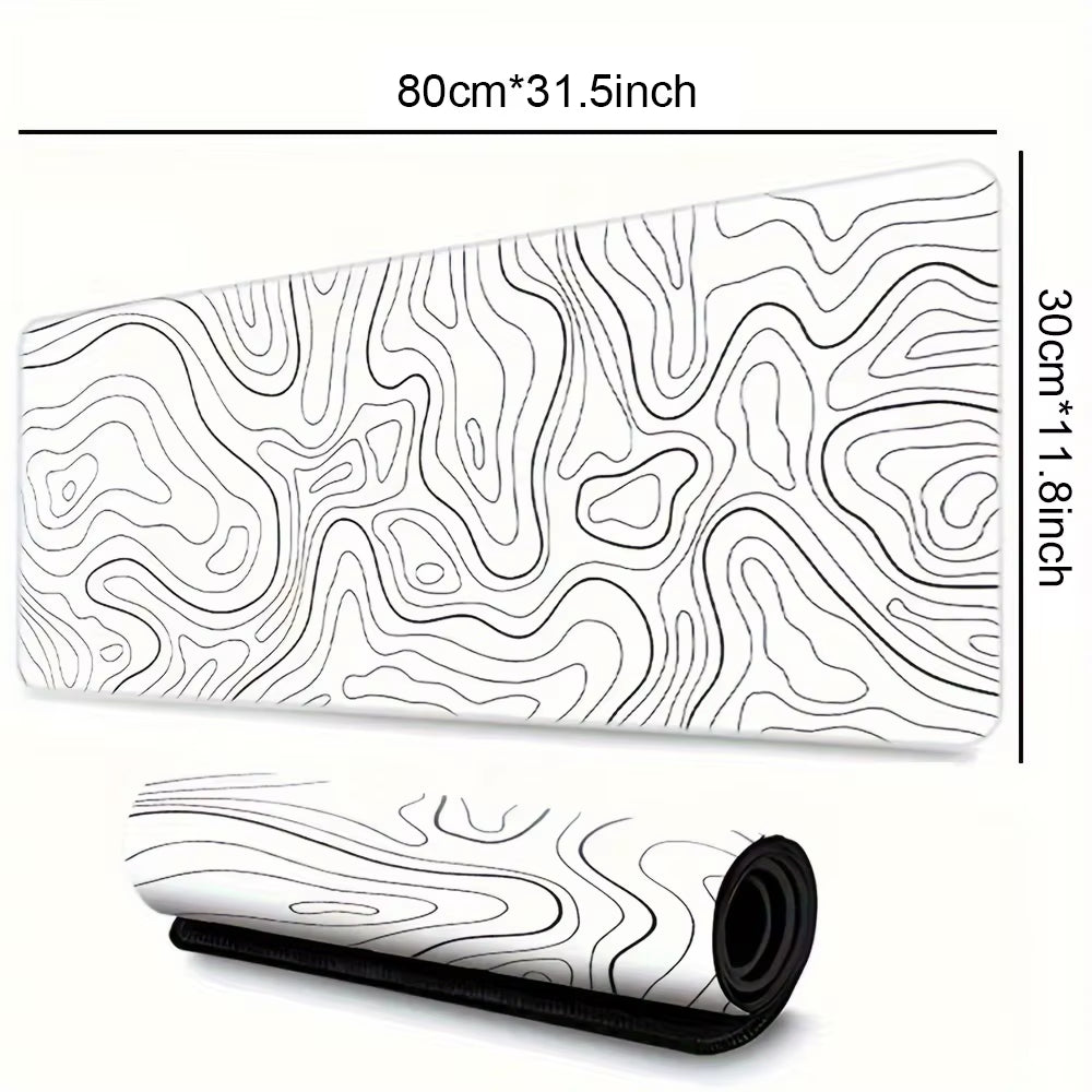 1PC Large Mouse Pad, Office Gaming Table Mat, Non-Slip Rubber Base Washable Mouse Pad for Work, Gaming and Office